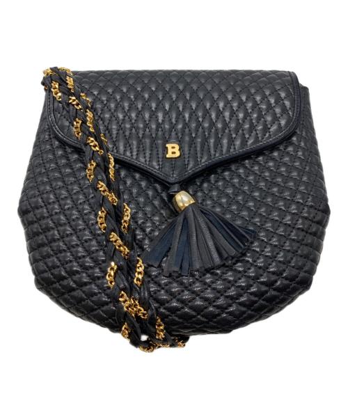 BALLY（バリー）BALLY (バリー) チェーンレザーバッグ ブラックの古着・服飾アイテム