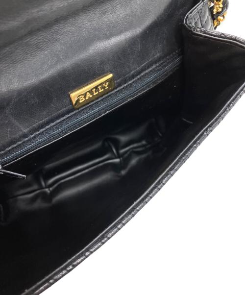 BALLY（バリー）BALLY (バリー) チェーンレザーバッグ ブラックの古着・服飾アイテム