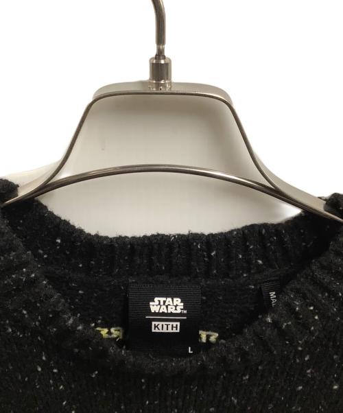 KITH（キス）KITH (キス) STAR WARS (スターウォーズ) 厚手ニット ブラック サイズ:Lの古着・服飾アイテム