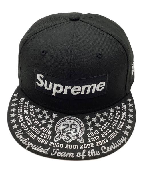 New Era（ニューエラ）New Era (ニューエラ) SUPREME (シュプリーム) キャップ ブラック サイズ:57.7cmの古着・服飾アイテム