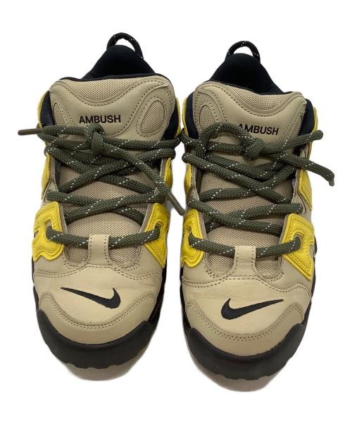 NIKE（ナイキ）NIKE (ナイキ) AMBUSH (アンブッシュ) AIR MORE UPTEMPO LOW SP ブラウン×ブラック サイズ:27.5㎝の古着・服飾アイテム