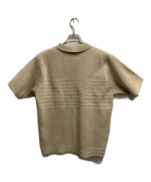 HUF（ハフ）HUF (ハフ) ニットポロシャツ ベージュ サイズ:Mの古着・服飾アイテム