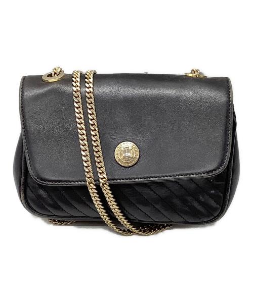 CELINE（セリーヌ）CELINE (セリーヌ) キルティングレザーチェーンショルダーバッグ 金具ハガレ・ブラックの古着・服飾アイテム