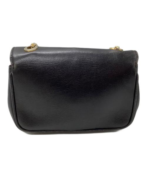 CELINE（セリーヌ）CELINE (セリーヌ) キルティングレザーチェーンショルダーバッグ 金具ハガレ・ブラックの古着・服飾アイテム