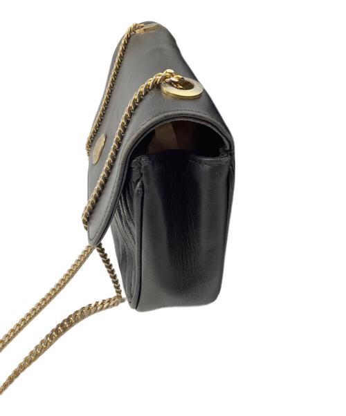 CELINE（セリーヌ）CELINE (セリーヌ) キルティングレザーチェーンショルダーバッグ 金具ハガレ・ブラックの古着・服飾アイテム
