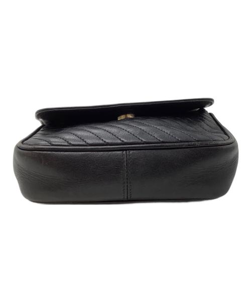 CELINE（セリーヌ）CELINE (セリーヌ) キルティングレザーチェーンショルダーバッグ 金具ハガレ・ブラックの古着・服飾アイテム