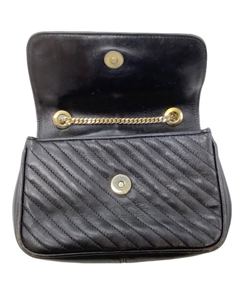 CELINE（セリーヌ）CELINE (セリーヌ) キルティングレザーチェーンショルダーバッグ 金具ハガレ・ブラックの古着・服飾アイテム