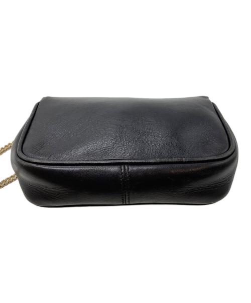 CELINE（セリーヌ）CELINE (セリーヌ) キルティングレザーチェーンショルダーバッグ 金具ハガレ・ブラックの古着・服飾アイテム