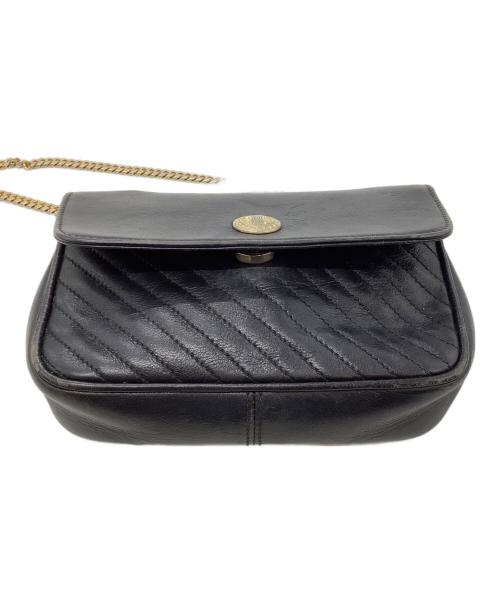 CELINE（セリーヌ）CELINE (セリーヌ) キルティングレザーチェーンショルダーバッグ 金具ハガレ・ブラックの古着・服飾アイテム