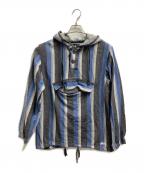 stussyステューシー）の古着「メキシカンパーカー」｜ブルー×グレー