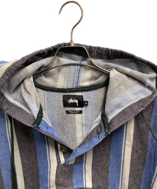 stussy（ステューシー）stussy (ステューシー) メキシカンパーカー ブルー×グレー サイズ:Mの古着・服飾アイテム