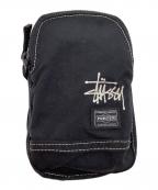 stussy×PORTERステューシー×ポーター）の古着「ショルダーポーチ」｜ブラック