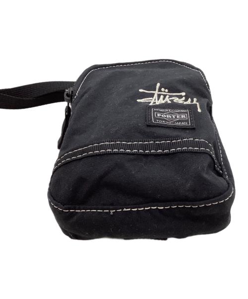 stussy（ステューシー）stussy (ステューシー) PORTER (ポーター) ショルダーポーチ ブラックの古着・服飾アイテム