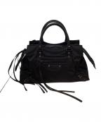 BALENCIAGAバレンシアガ）の古着「2WAYハンドバッグ」｜ブラック×オレンジ