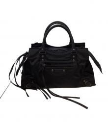 BALENCIAGA（バレンシアガ）の古着「2WAYハンドバッグ」｜ブラック×オレンジ