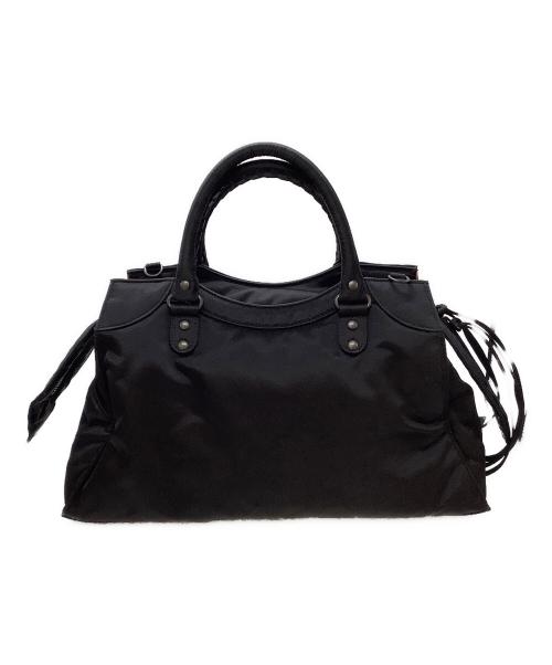 BALENCIAGA（バレンシアガ）BALENCIAGA (バレンシアガ) 2WAYハンドバッグ ブラック×オレンジの古着・服飾アイテム
