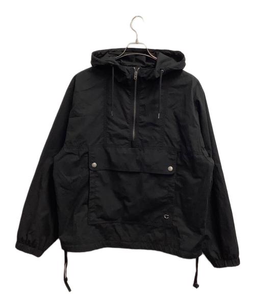COACH（コーチ）COACH (コーチ) ハーフジッププルオーバージャケット ブラック サイズ:Mの古着・服飾アイテム