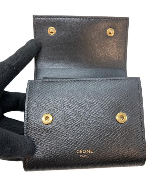 CELINE（セリーヌ）CELINE (セリーヌ) 3つ折り財布 ブラックの古着・服飾アイテム