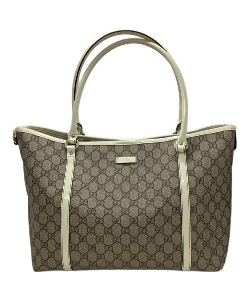GUCCI（グッチ）GUCCI (グッチ) トートバッグ ベージュ×ホワイトの古着・服飾アイテム