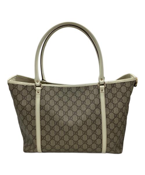 GUCCI（グッチ）GUCCI (グッチ) トートバッグ ベージュ×ホワイトの古着・服飾アイテム
