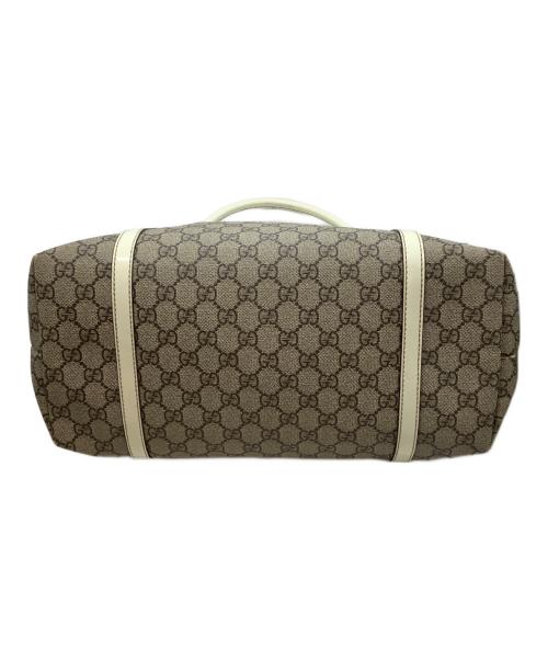 GUCCI（グッチ）GUCCI (グッチ) トートバッグ ベージュ×ホワイトの古着・服飾アイテム