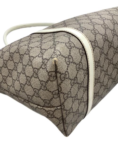 GUCCI（グッチ）GUCCI (グッチ) トートバッグ ベージュ×ホワイトの古着・服飾アイテム