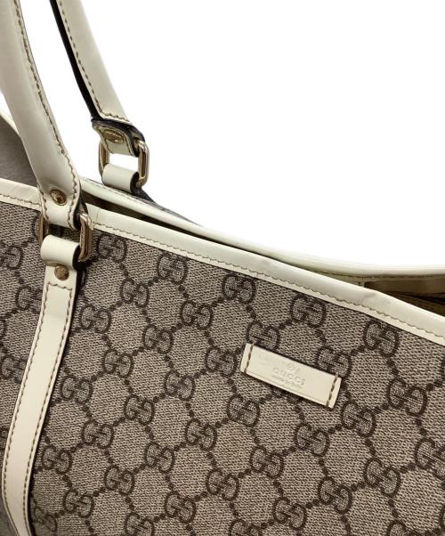 GUCCI（グッチ）GUCCI (グッチ) トートバッグ ベージュ×ホワイトの古着・服飾アイテム