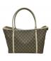 GUCCI (グッチ) トートバッグ ベージュ×ホワイト：20000円