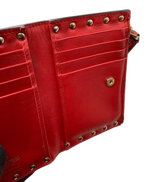 VALENTINO（ヴァレンティノ）VALENTINO (ヴァレンティノ) カードケース レッドの古着・服飾アイテム