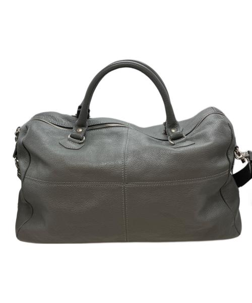 STEFANOMANO（ステファノマーノ）STEFANOMANO (ステファノマーノ) レザーボストンバッグ グレーの古着・服飾アイテム