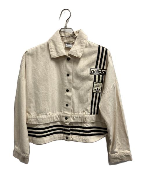 adidas（アディダス）adidas (アディダス) アディブレイク デニム 2-In-1 トラックトップ ベージュ サイズ:Mの古着・服飾アイテム