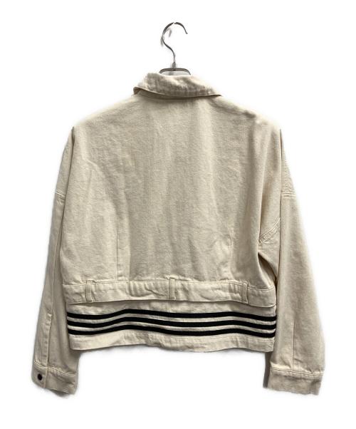 adidas（アディダス）adidas (アディダス) アディブレイク デニム 2-In-1 トラックトップ ベージュ サイズ:Mの古着・服飾アイテム