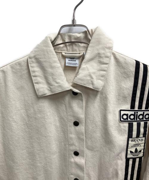 adidas（アディダス）adidas (アディダス) アディブレイク デニム 2-In-1 トラックトップ ベージュ サイズ:Mの古着・服飾アイテム