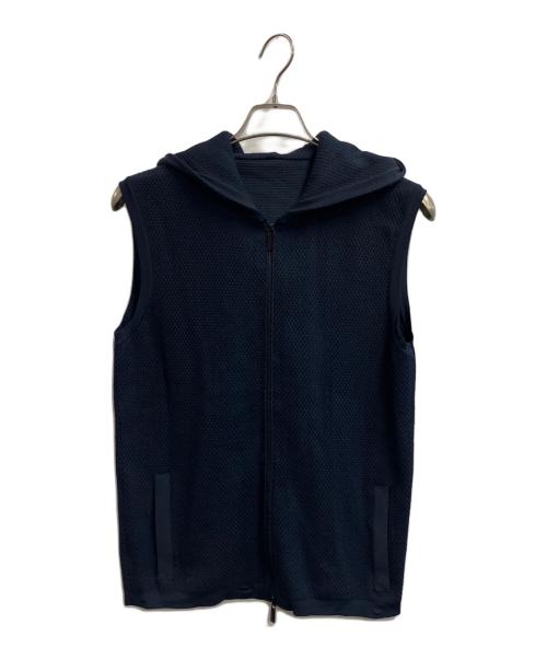 EMPORIO ARMANI（エンポリオ アルマーニ）EMPORIO ARMANI (エンポリオ アルマーニ) フーデットベスト ネイビー サイズ:ｻｲｽﾞ　50の古着・服飾アイテム