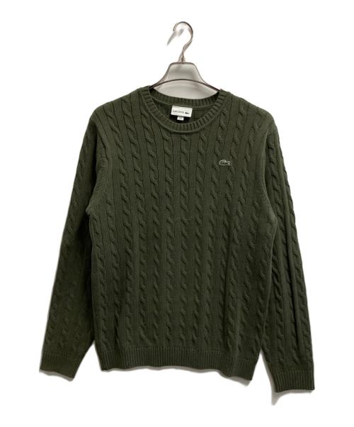 LACOSTE（ラコステ）LACOSTE (ラコステ) 厚手ニット グリーン サイズ:Mの古着・服飾アイテム