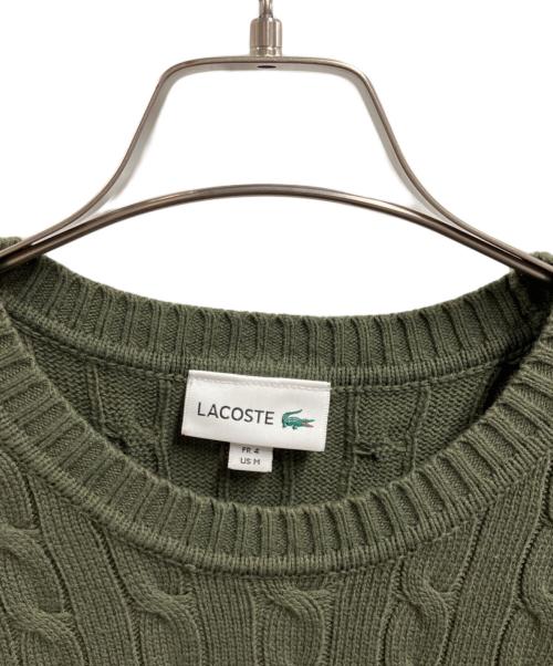 LACOSTE（ラコステ）LACOSTE (ラコステ) 厚手ニット グリーン サイズ:Mの古着・服飾アイテム