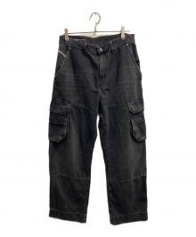 DIESEL（ディーゼル）の古着「デニムカーゴパンツ」｜ブラック
