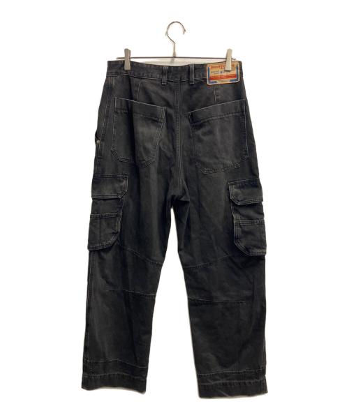 DIESEL（ディーゼル）DIESEL (ディーゼル) デニムカーゴパンツ ブラック サイズ:W28の古着・服飾アイテム