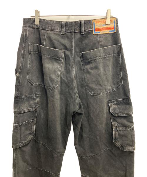 DIESEL（ディーゼル）DIESEL (ディーゼル) デニムカーゴパンツ ブラック サイズ:W28の古着・服飾アイテム