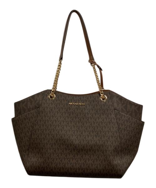 MICHAEL KORS（マイケルコース）MICHAEL KORS (マイケルコース) チェーントートバッグ ブラウンの古着・服飾アイテム