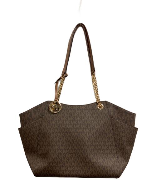 MICHAEL KORS（マイケルコース）MICHAEL KORS (マイケルコース) チェーントートバッグ ブラウンの古着・服飾アイテム