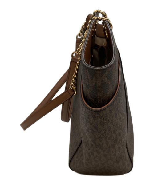 MICHAEL KORS（マイケルコース）MICHAEL KORS (マイケルコース) チェーントートバッグ ブラウンの古着・服飾アイテム