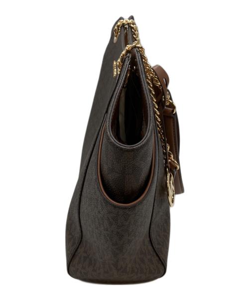 MICHAEL KORS（マイケルコース）MICHAEL KORS (マイケルコース) チェーントートバッグ ブラウンの古着・服飾アイテム