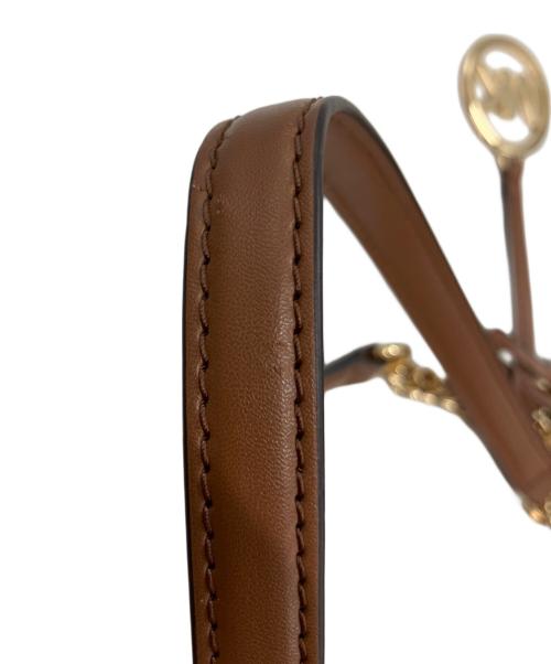 MICHAEL KORS（マイケルコース）MICHAEL KORS (マイケルコース) チェーントートバッグ ブラウンの古着・服飾アイテム