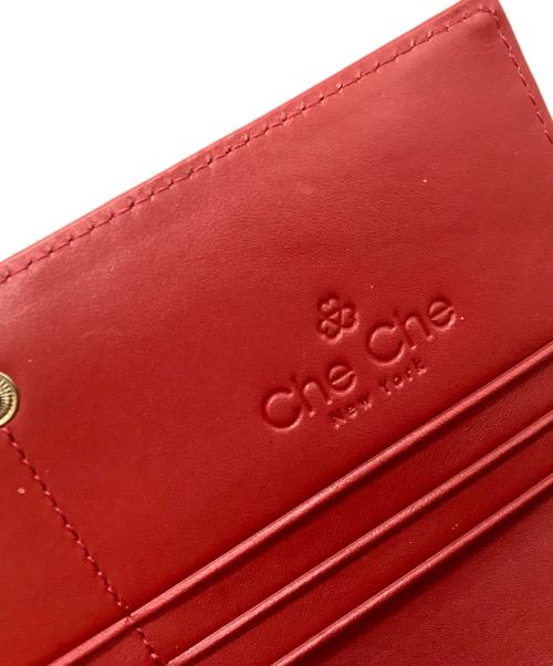 Che Che New York（チチニューヨーク）Che Che New York (チチニューヨーク) 長財布 レッドの古着・服飾アイテム