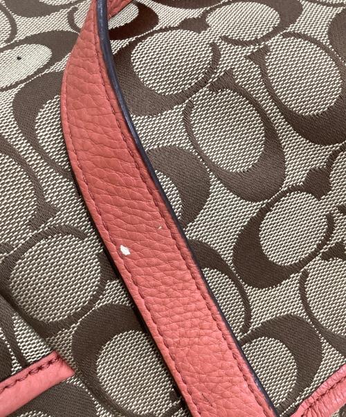 COACH（コーチ）COACH (コーチ) トートバッグ ベージュ×ピンクの古着・服飾アイテム