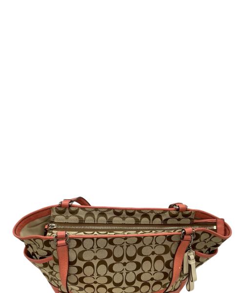 COACH（コーチ）COACH (コーチ) トートバッグ ベージュ×ピンクの古着・服飾アイテム