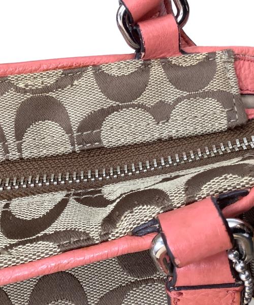 COACH（コーチ）COACH (コーチ) トートバッグ ベージュ×ピンクの古着・服飾アイテム