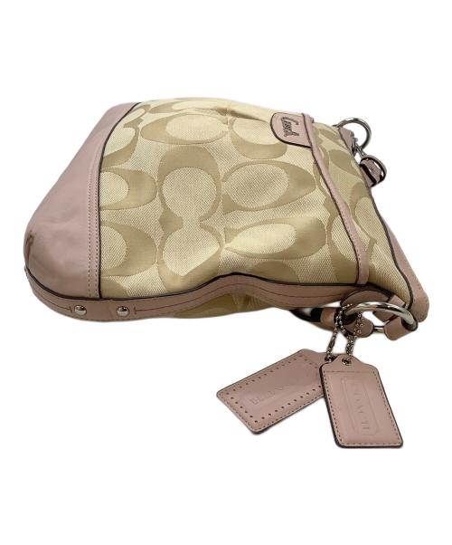 COACH（コーチ）COACH (コーチ) ショルダーバッグ ベージュ×ピンクの古着・服飾アイテム