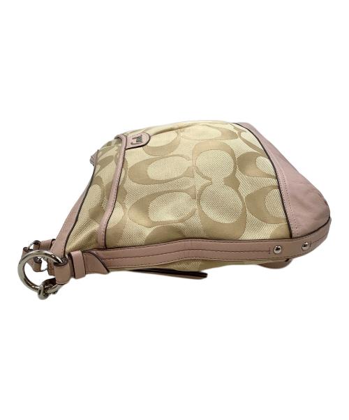 COACH（コーチ）COACH (コーチ) ショルダーバッグ ベージュ×ピンクの古着・服飾アイテム
